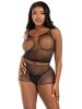 2 Pc Net Tank Top With Boy Shorts
