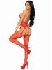Seamless Heart Net Suspender Bodystocking