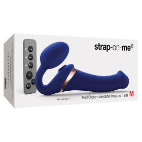Strap On Me Multi Orgasm Bendable Strap On Night (Option: Blue M)
