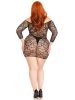 Seamless Heart Net Mini Dress