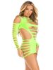 Opaque Shredded Cut Out Mini Dress