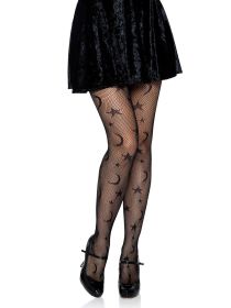 Celestial Net Tights (Option: One Size  Black)