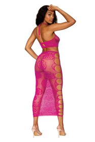 Bralette and Long Skirt (Option: One Size  Beet)