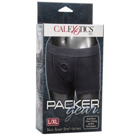 Packer Gear Boxer Brief Harness (Option: Black L/XL)