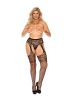 Diamond Net and Lace Suspender Pantyhose