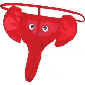 Elephant Thong (Option: Red  One Size)