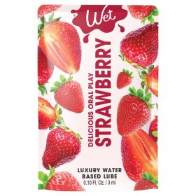 Wet Delicious Oral Play Strawberry Waterbased Flavo (Option: Red Lubricant 0.1oz)