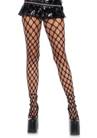 Jumbo Pothole Net Tights (Option: Black  One Size)