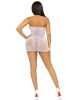 Rhinestone Lace and Net Mini Dress