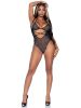 2 Pc. Rhinestone Wrap Around Bikini Top and Suspender Bodysuit
