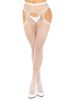 Fishnet Suspender Hose With Scalloped Trim