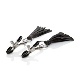 Nipple Play Playful Tassels Nipple Clamps (Option: Black)