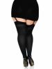 Satin Bow Opaque Thigh Highs