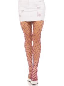 Spandex Diamond Net Tights (Option: One Size  Purple)