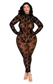 Gloved Bodystocking Dmnd (Option: Queen Size  Black)