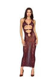 Bodystocking Gown and Shrug Dmnd (Option: One Size  Cherry Lacquer)