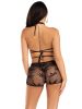 2 Pc Mary Jane Wrap Around Bra Top and Boy Shorts