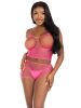 2 Pc Net Tank Top With Boy Shorts