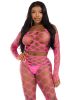 2 Pc Net Crop Top and Footless Tights