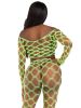 2 Pc Net Crop Top and Footless Tights