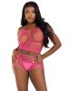 2 Pc Net Tank Top With Boy Shorts