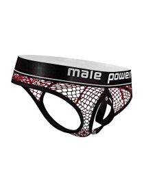 Cock Pit Net Cock Ring Thong (Option: S/ M  Burgundy)