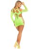 Opaque Shredded Cut Out Mini Dress