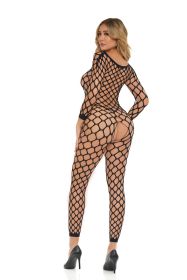 Crotchless Bodystocking (Option: One Size  Black)