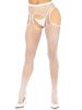 Fishnet Suspender Hose With Scalloped Trim