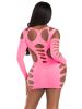 Opaque Shredded Cut Out Mini Dress