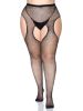 Casey Rhinestone Fishnet Suspender Pantyhose