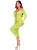Python Net Crotchless Footless Lingerie Jumpsuit O/s
