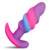 Unicorn Swirl Silicone Butt Plug