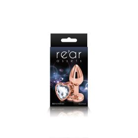 Rear Assets (Option: Rose Gold Heart  Small  Clear)