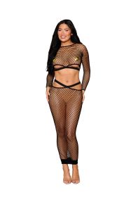Bralette and Maxi Skirt Dmnd (Option: One Size  Black)