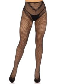 French Cut Crotchless Fishnet (Option: One Size  Black)